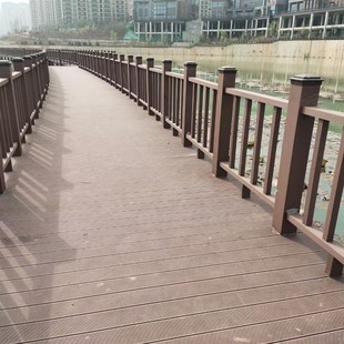 塑木家用户外地板实心圆r孔方孔塑木板材露台木塑工程生态防腐木