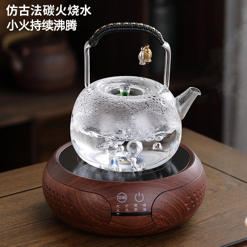 烧水专用耐高温玻璃壶无内胆茶壶泡E煮茶透明单壶沸腾壶茶具开水