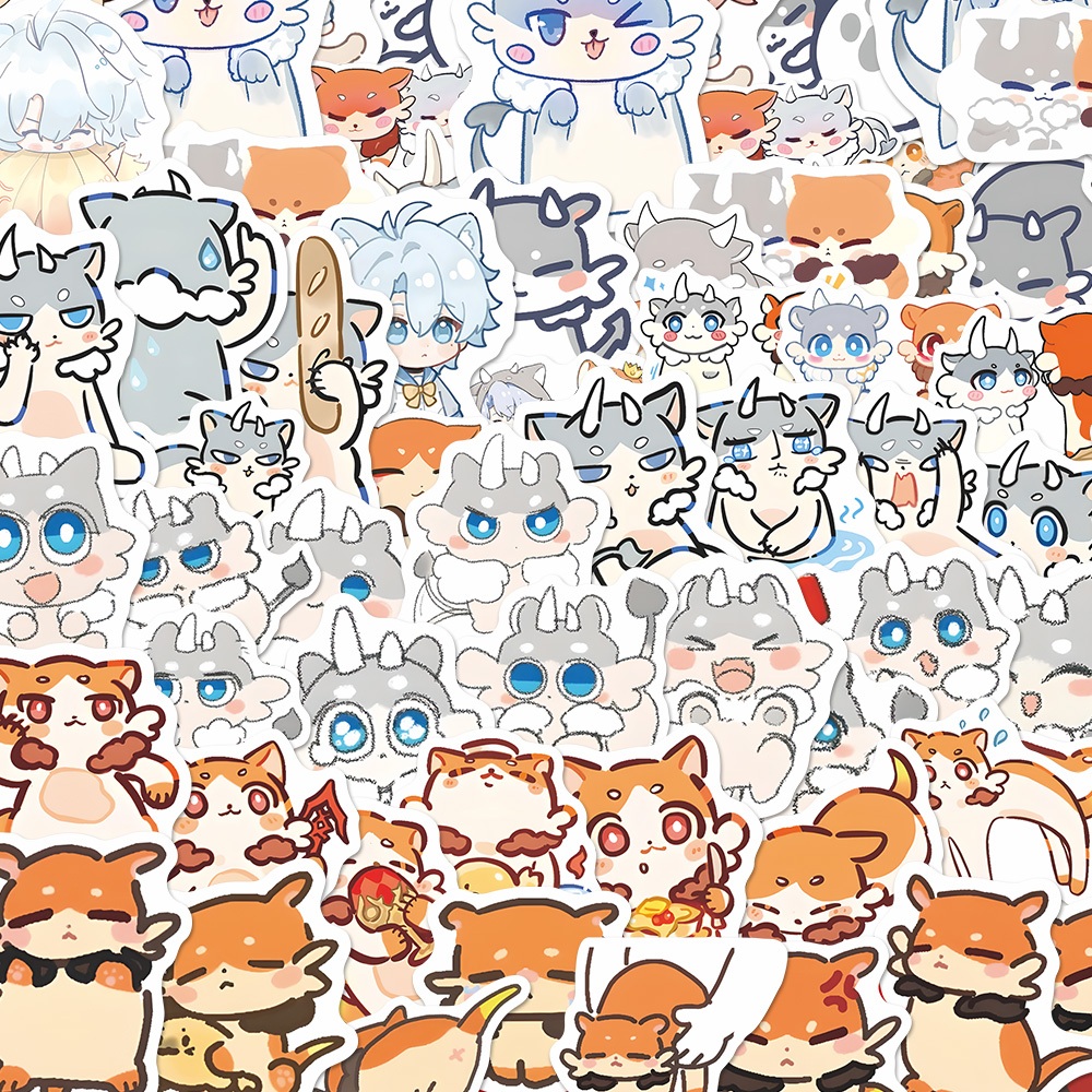 thumbnail for 130 pieces of Erdi mini small animal plastic collapse iron two-dimensional peripheral sticker waterproof decoration mobile phone case iPad