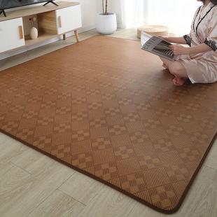 家用凉席地毯卧室床边榻榻米垫子藤编地垫客厅毯 2025冬夏两用日式