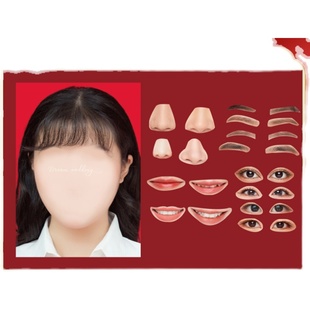 创意拼五官接亲游戏道具婚礼结婚整蛊新郎贴N新娘五官拼图你 样
