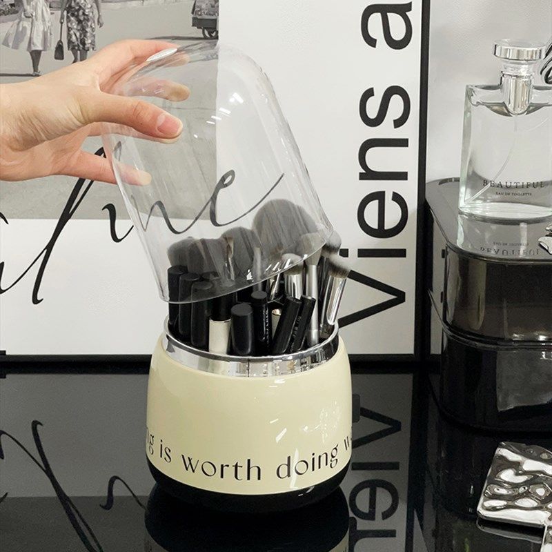 桌面旋转化妆刷收纳筒收纳盒宿舍口D红眉笔刷子防尘轻奢分格式笔,收纳整理,化妆刷收纳盒/桶,淘宝优惠券,粉丝福利购,淘宝优惠卷