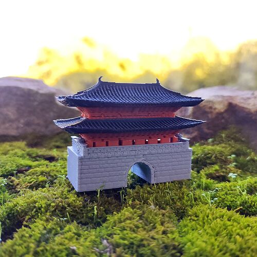 城楼中式古建筑假山造景小摆件水陆鱼缸鱼池N盆景植物生态瓶微景
