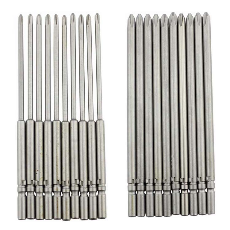 龙榜5/6mfm十字电批头S2加长电批咀801起子强磁性电动螺丝刀头披