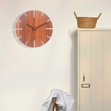 Nordic Retro Wooden Wall Clock Corridor Living Room Decorati