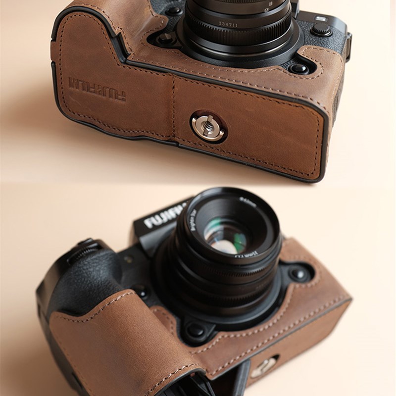 JX富士XH2相机壳XH2S保护套相机包皮套真皮配件手柄复古相机套
