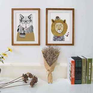 wood phase frame Picture decoration wall solid