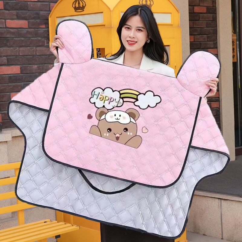 电动车挡风被夏季防晒防水透气遮阳电瓶车摩托车防风罩春秋薄款