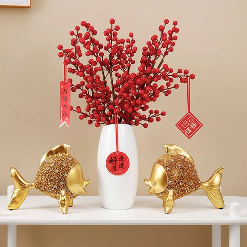 好货2022 New Vase Simulation Flower Ornament Sending Gift Se