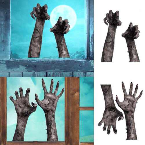 极速Halloween Ghost Hand Wall Decal Paper Terror Ghost Hand