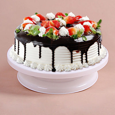 好货10 Inch Cake Turntable Rotating Anti-skid Round Cake Sta