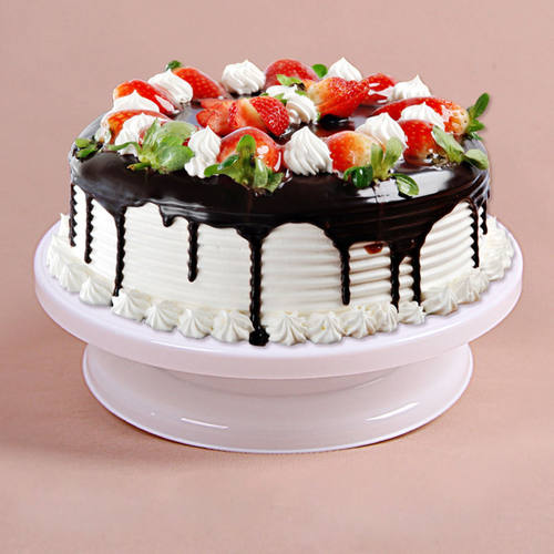 好货10 Inch Cake Turntable Rotating Anti-skid Round Cake Sta
