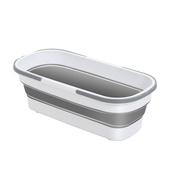 可折叠水桶平板拖把专用白色长方形大口径储水桶家用免手洗多用途