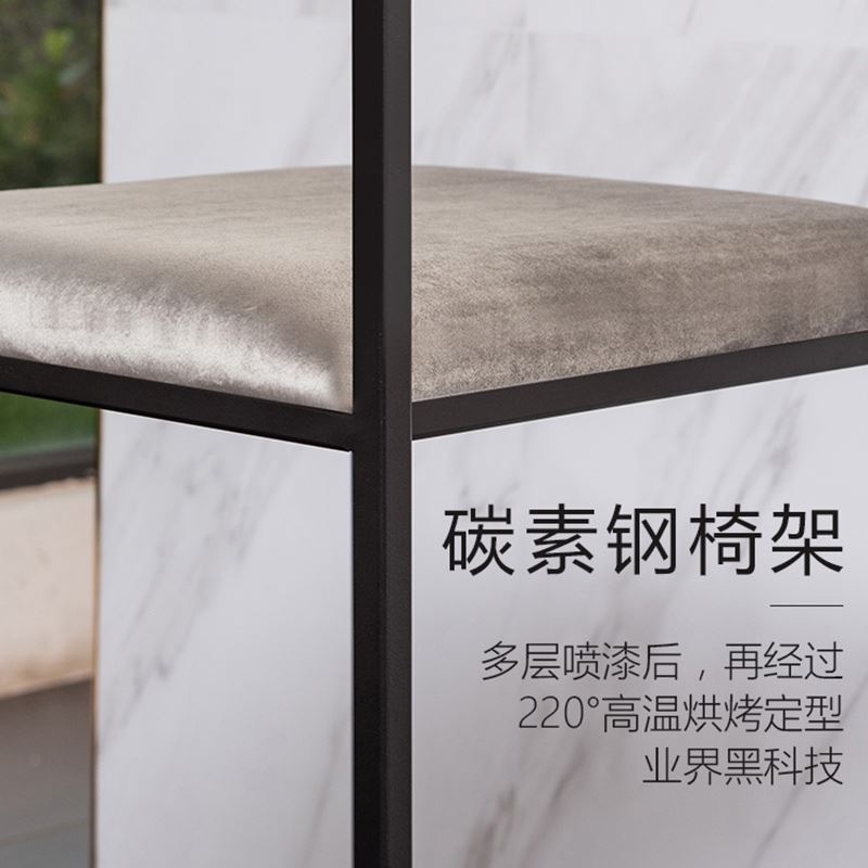 协皓高脚凳简约铁艺黑色椅子时尚酒吧吧台凳子家用休闲餐椅吧台椅