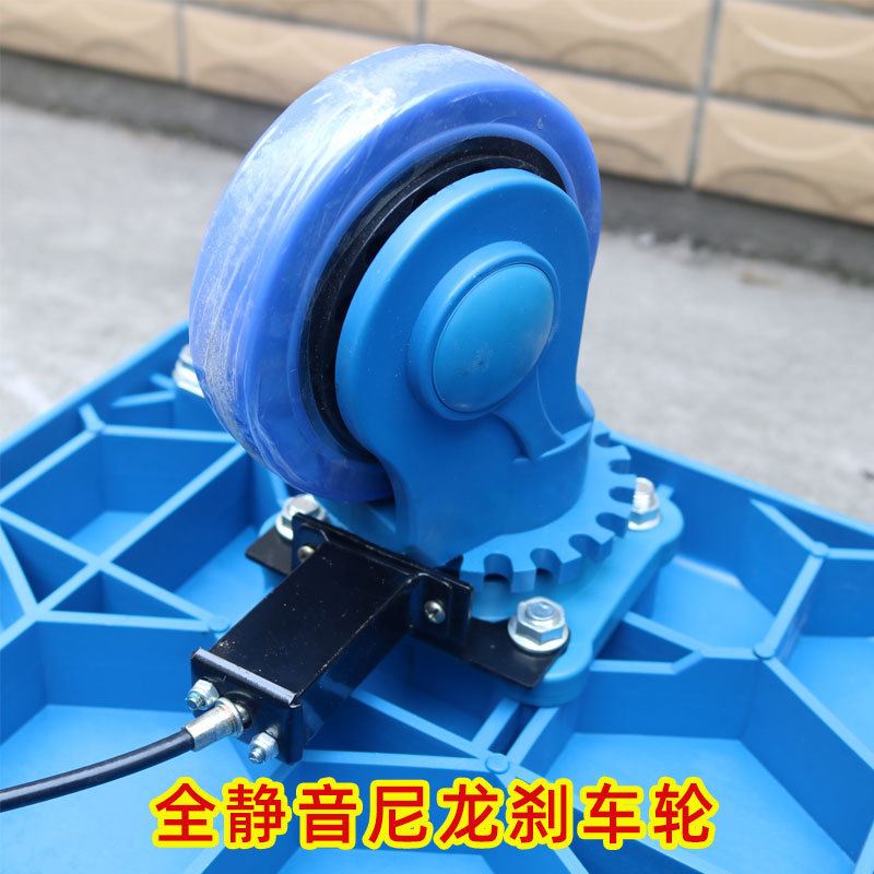 带刹高铁站专用手煞车式平板车超静音机场搬运车折叠推车搬运工具