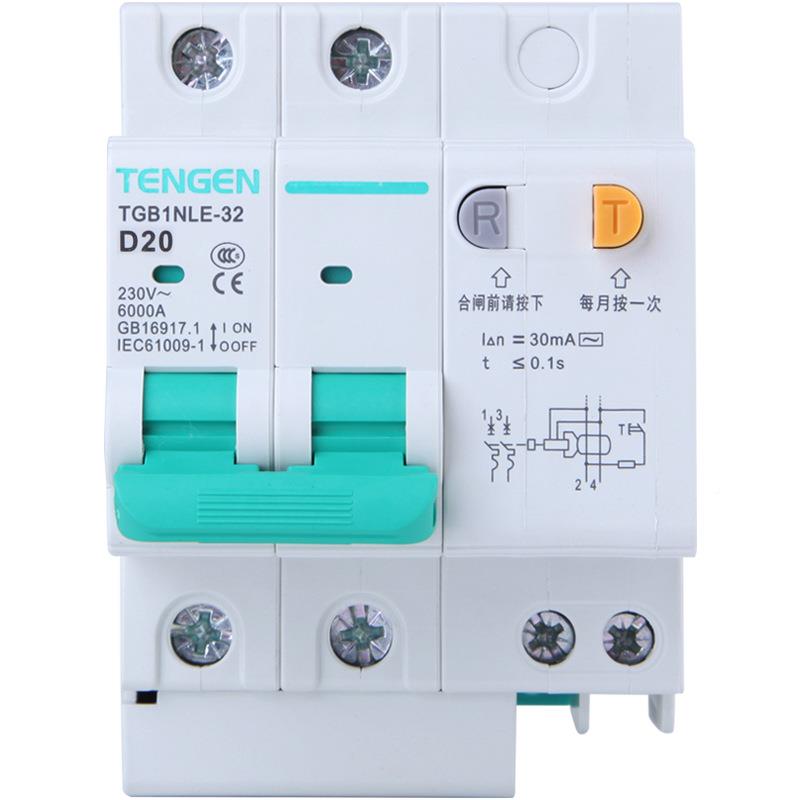TENGN天正TGEDB1NLE动力型空气开带漏电SPI保护断关路器电动机用