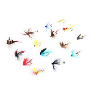 108pcs飞蝇钩套装盒装飞蝇钓苍蝇钩路亚假饵毛钩手工绑制