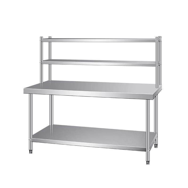 加厚不锈钢货架餐厅厨房食堂厂房收纳台上置物架多层物品收纳架