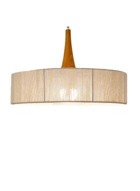 日式侘寂风卧室吊灯实木中古风编织棉绳客厅书房禅意餐厅岛台灯具