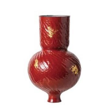 陶瓷酒釉花器描金术软装样板色间店民宿售JSE楼部艺餐桌客厅花瓶