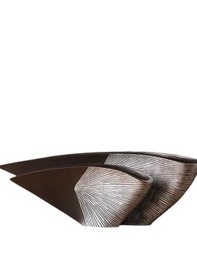 树脂厂家销售家居办公创意个性扇形花瓶桌面摆件