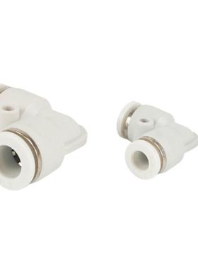 白色L型二通PV4/6/8/10/12/14/16快速快插气动气管接头直角弯头