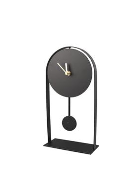 欧式意简约0531厅黑色几何挂钟金属摆件卧室客样板装房书房家居饰