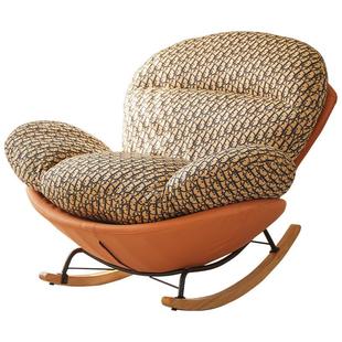 蛋壳摇摇椅大人躺椅阳台家用单人休闲椅客厅轻奢逍遥椅懒人沙发椅