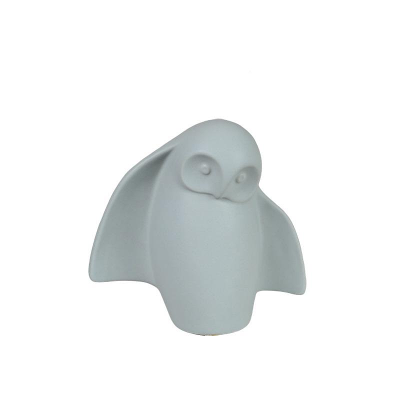 头美式复古创意陶瓷猫鹰小摆件客厅酒PWS柜电视玄装关桌面家居饰