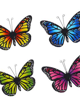 细纹蝴蝶四件套新品上架家居工艺礼品挂件铁艺壁挂装饰品室内外装