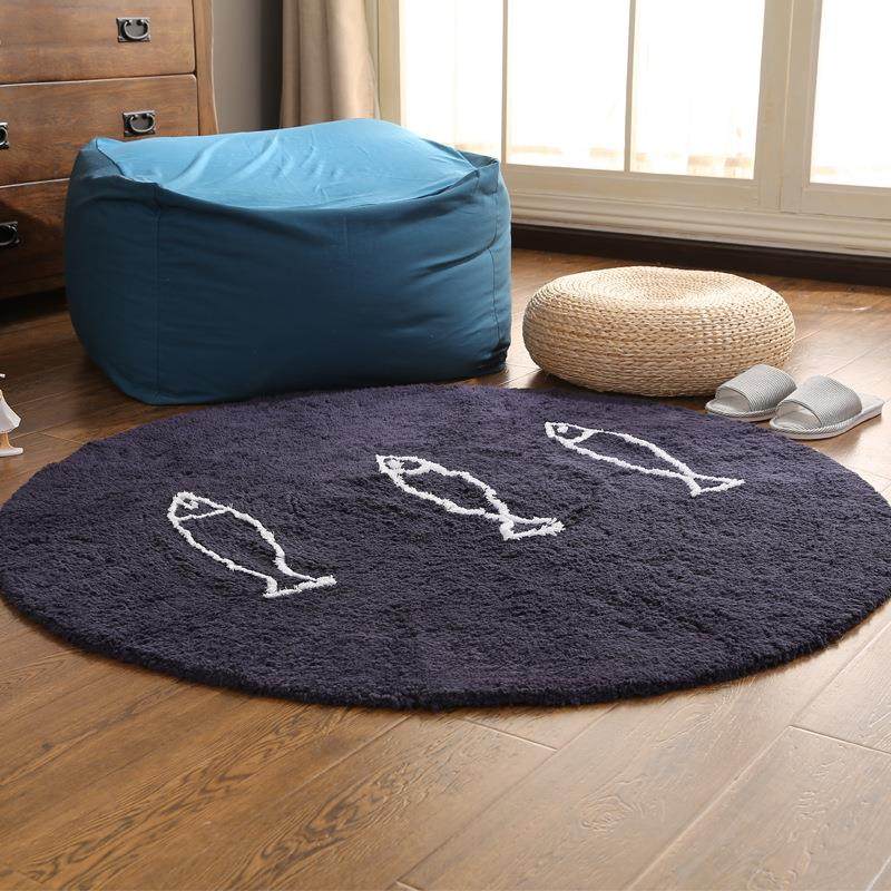 厂床家lj-999儿童卡通小鱼圆形地脚垫电脑椅棉垫前窗前茶几地毯地,居家布艺,家用脚垫,淘宝优惠券,粉丝福利购,淘宝优惠卷