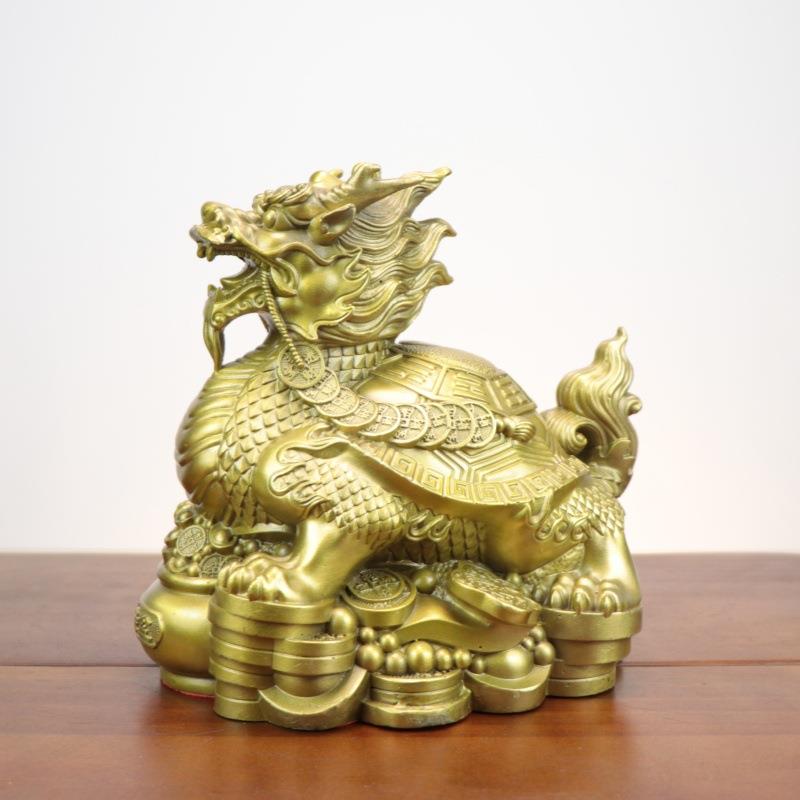 铜龙龟摆件八卦龙龟龙头龟如意龟家居客吉祥物大小纯