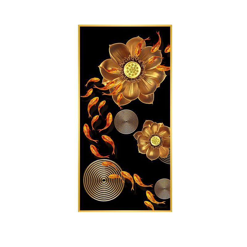 轻奢款玄关中装饰画招财风水JC-Y001壁鱼新式走廊过道墙挂画鱼晶,家居饰品,现代装饰画,淘宝优惠券,粉丝福利购,淘宝优惠卷