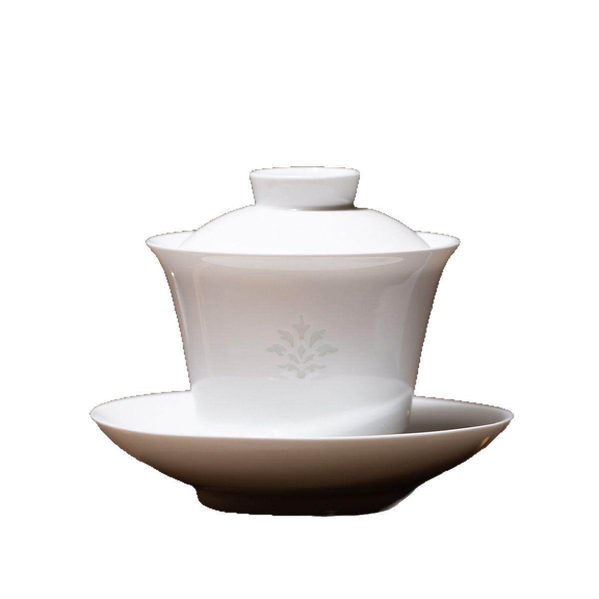 景德镇陶瓷级感玲珑茶具套装带礼盒送领导送朋友企业节庆礼品