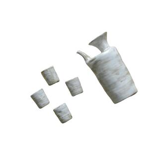 手拙7889粗陶酒套装日式创一壶四杯小酌微醺酒器具白分酒酒具意礼