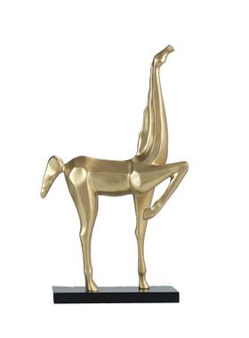 现代新黑中式色马雕塑摆件样饰板房楼处客厅VDR玄关书房书架软售