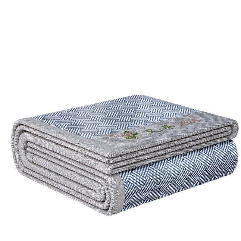 两艾草丝凉冰席三单F25-16件套夏季藤席件套席子可机洗学生宿舍双,床上用品,冰丝席,淘宝优惠券,粉丝福利购,淘宝优惠卷