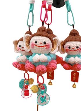 H0D1338A3莲1佛祖招财祈福全手工HD11338A钩织车钥匙扣挂件包挂花
