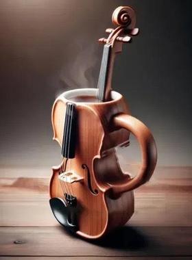 跨境新品乐器咖啡杯创意马克杯树脂装饰品奇妙有趣的馈赠完美礼物