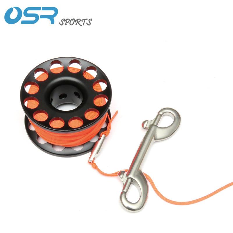 潜水 铝合金15m 0m 线轮线轴浮标象拔含线含钩防绕器