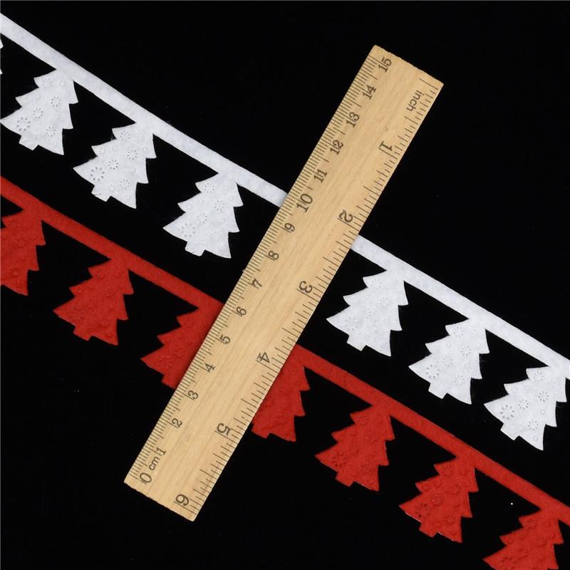 亚马逊圣诞树毛毡无纺布带 节日装饰居家布艺装饰超声波压花丝带