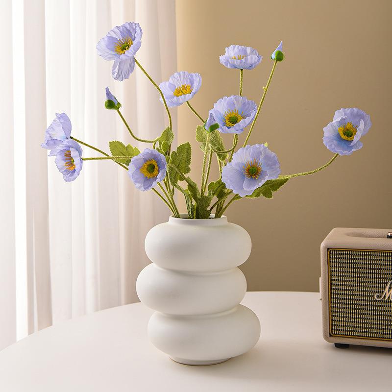 欧式陶瓷纯白甜甜圈花瓶家居客厅样板间软装饰品创意花瓶花器