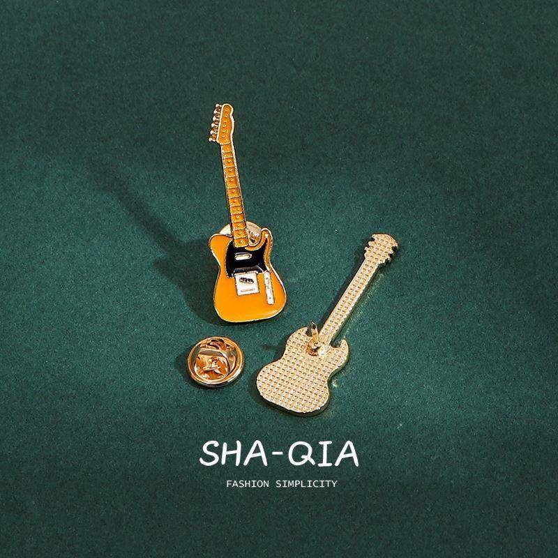 可爱复古个性吉他胸针吉他时尚乐器金属徽章合金装饰配饰别针