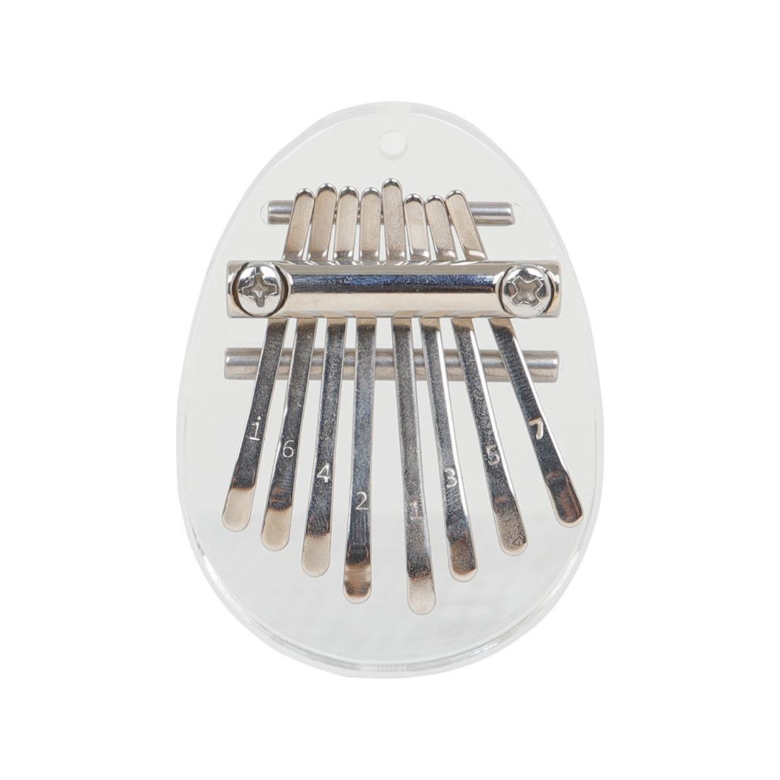 ABS透明心形8音迷你拇指琴带挂绳 拇指琴手指琴mini 八音卡林巴琴