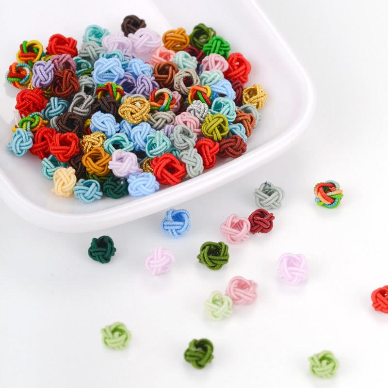 小菠萝扣线圈100个装 编绳结饰品配件线圈手工编绳手绳材料包