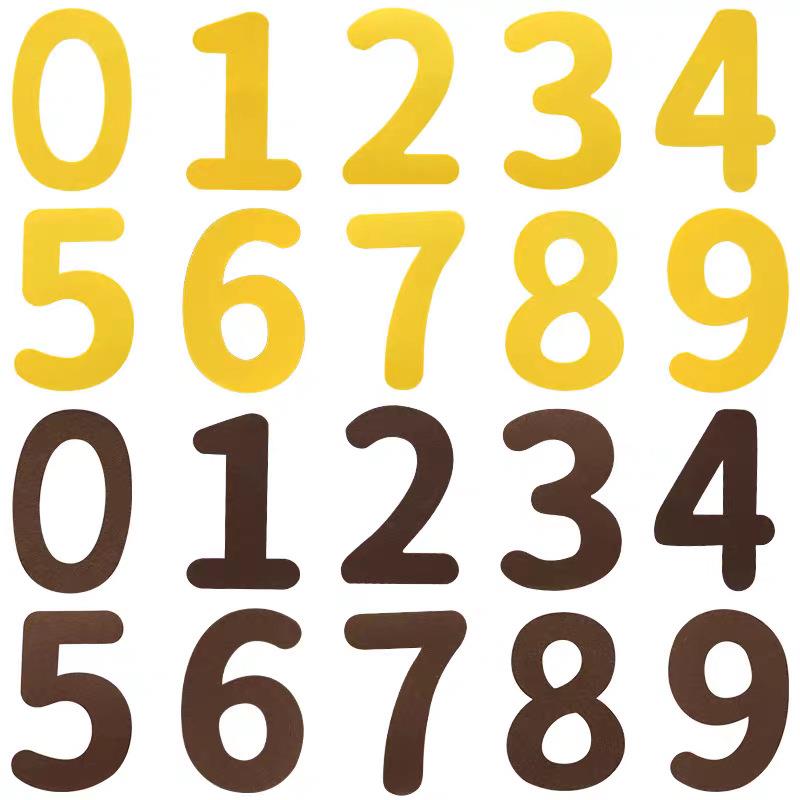 数字生日满月百日装饰抓周岁派对布置拍照道具墙贴咖色森系套餐