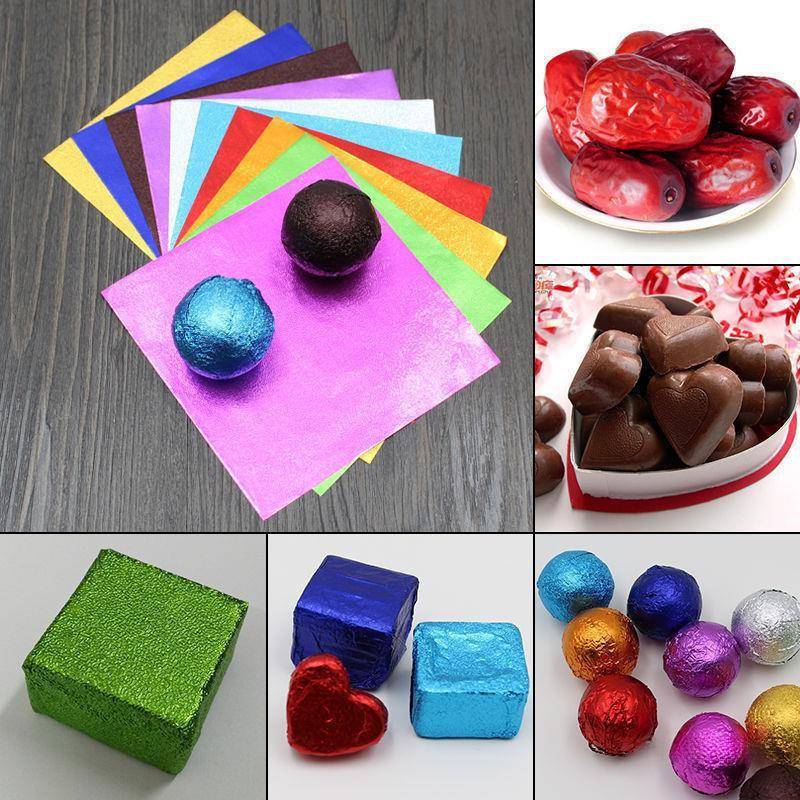彩色包装锡纸红糖普洱沱茶糖果巧克力金箔纸铝箔锡箔纸儿童手工