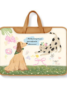 FIREPRINCESS卡通小狗2024新款笔记本电脑包女适用苹果macbook平板手提内胆包14寸华为联想荣耀16收纳保护套