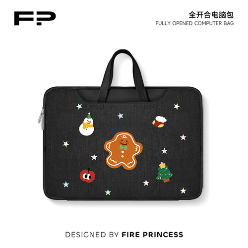 可爱姜饼人高级感电脑包新款手提