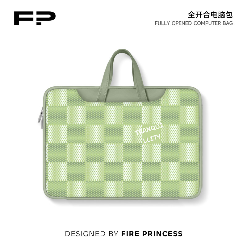 火公主格子拼接笔记本电脑包新款手提适用苹果macbook小新air华为matebook14寸保护套女联想pro16内胆包,3C数码配件,笔记本电脑包,淘宝优惠券,粉丝福利购,淘宝优惠卷
